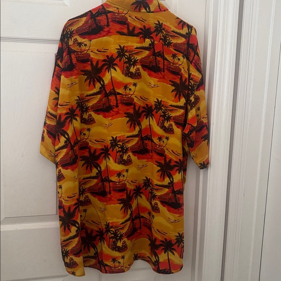 Balenciaga Tropical Print Shirt - Orange and Black - Picture 3 of 8